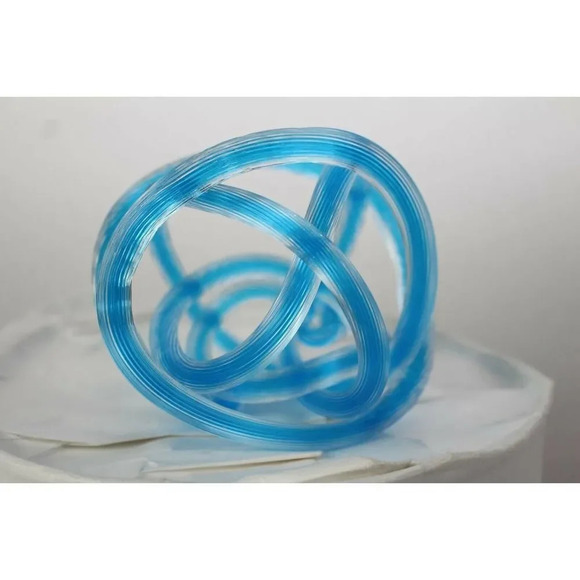 Hemp Rope Glass Art light Blue - Picture 1 of 5